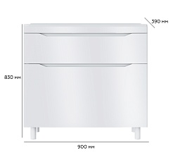 Vivon Тумба с раковиной Shelly 90 белая – фотография-11